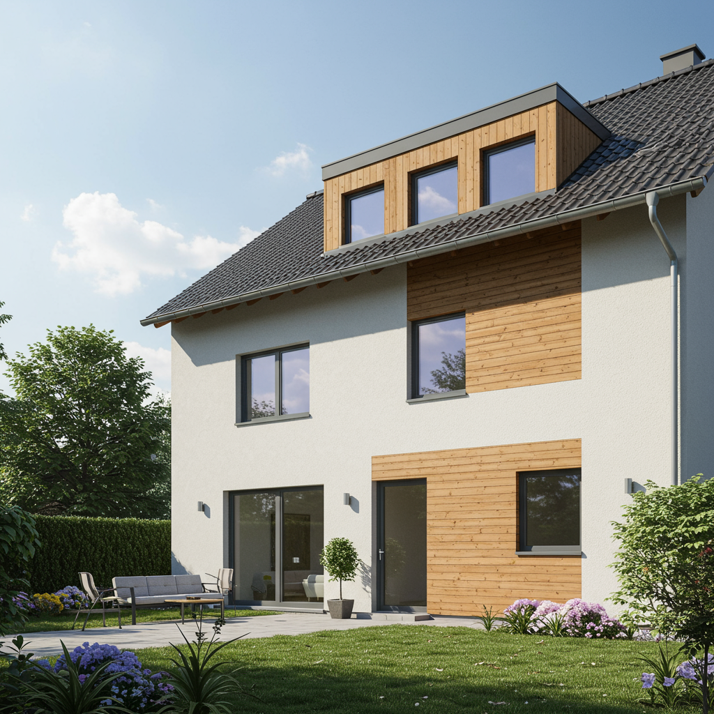 Modernes Einfamilienhaus Bau